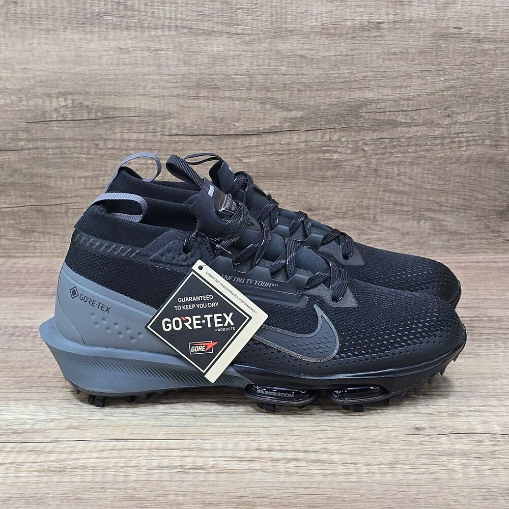 Nike Infinity Tour 2 GORE-TEX Men's 8.5 Black Gray Golf Shoes (FV4897-002) NEW - Picture 1 of 9